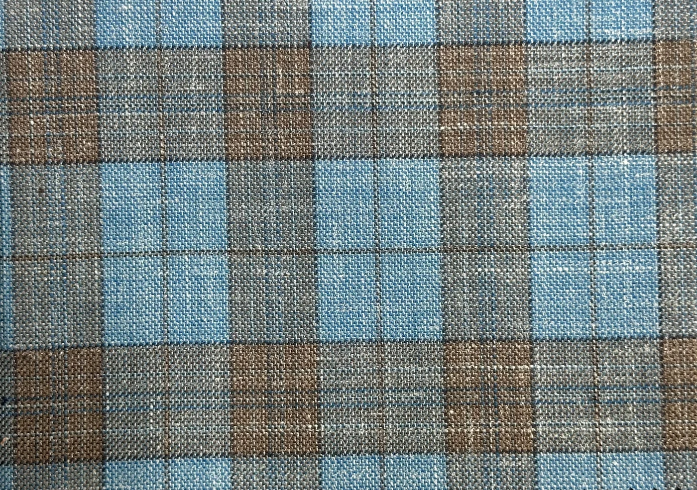 Sergio Benetti 29993 -210 Aqua Blue Check fabric swatch